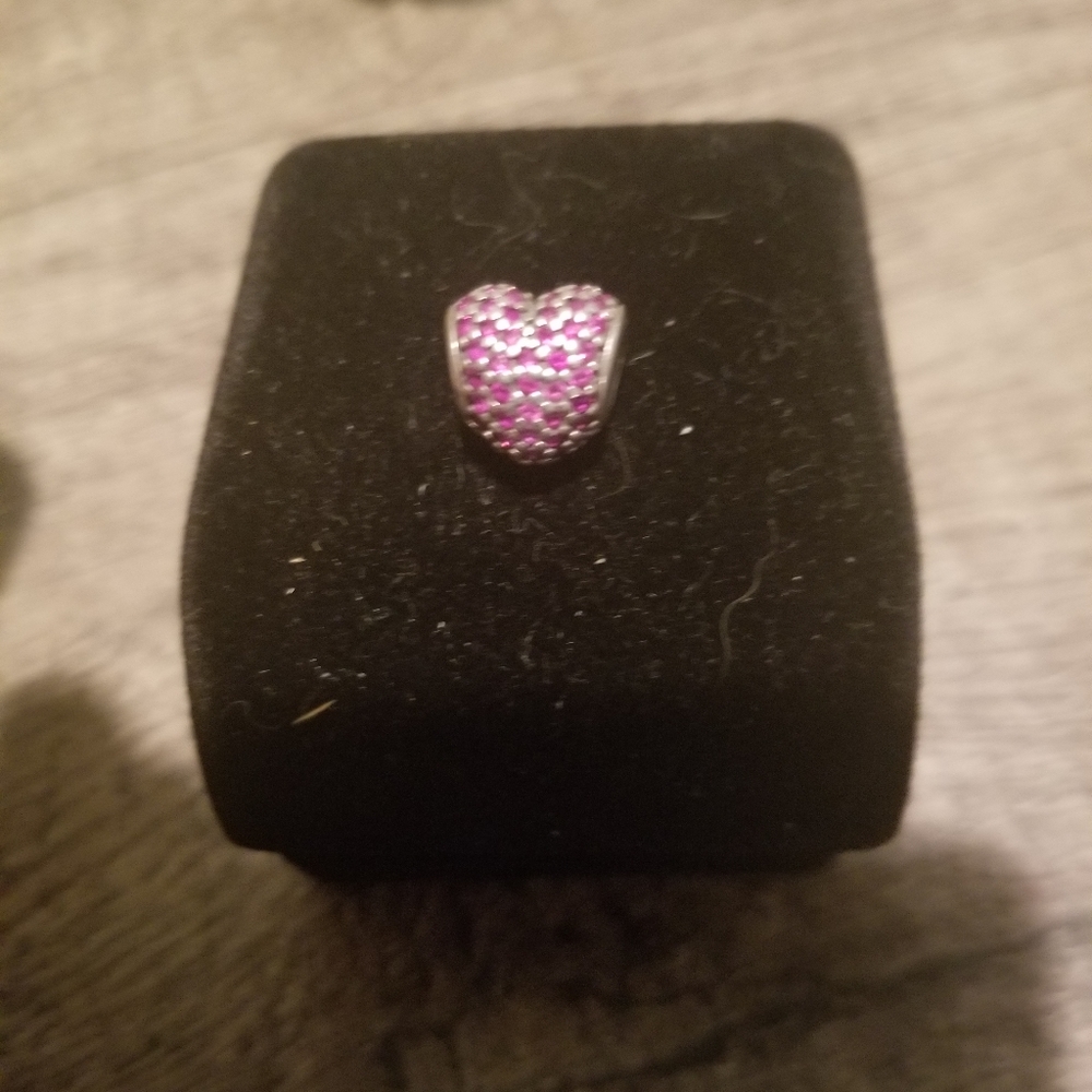 pandora red heart charm